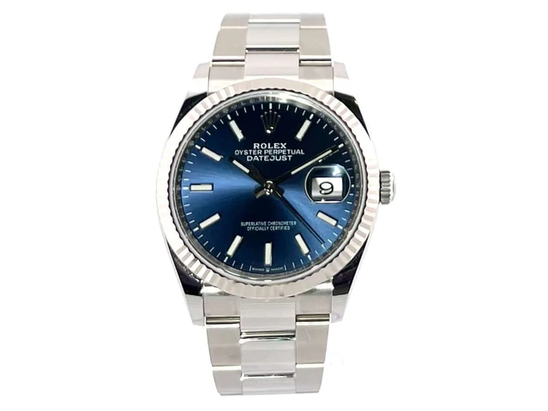 Rolex Datejust 36 Oystersteel Weißgold 126234 Blau
