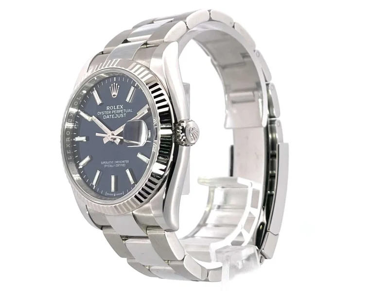 Rolex Datejust 36 Oystersteel Weißgold 126234 Blau