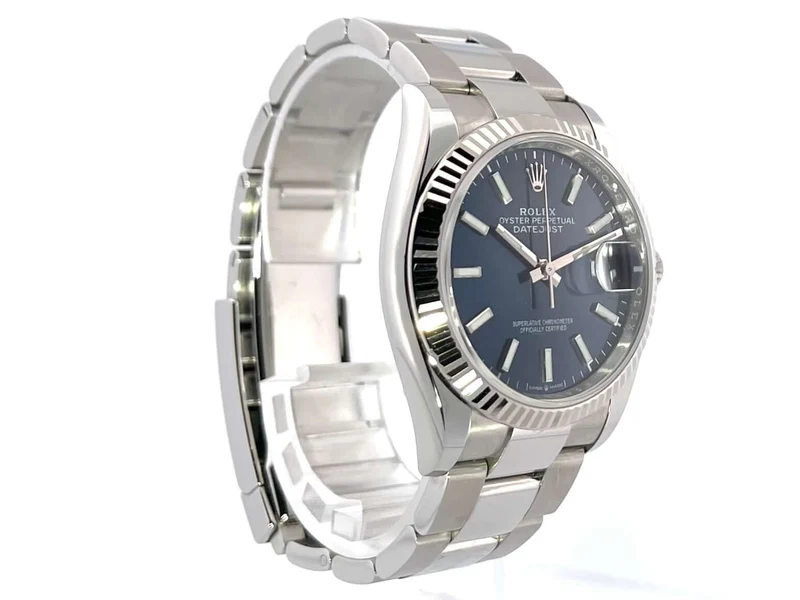 Rolex Datejust 36 Oystersteel Weißgold 126234 Blau