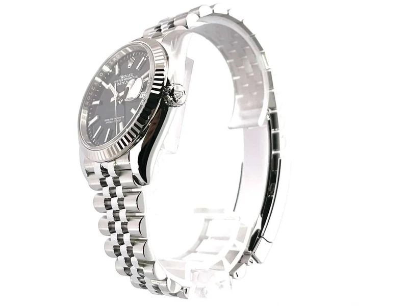 Rolex Datejust 36 Oystersteel Weißgold 126234 Schwarz Jubile-Band