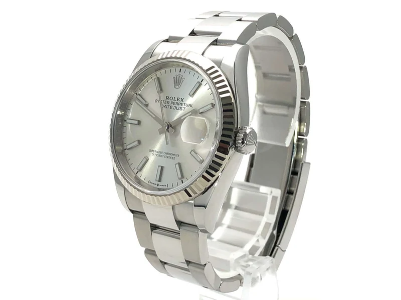 Rolex Datejust 36 Oystersteel Weißgold 126234 Silber