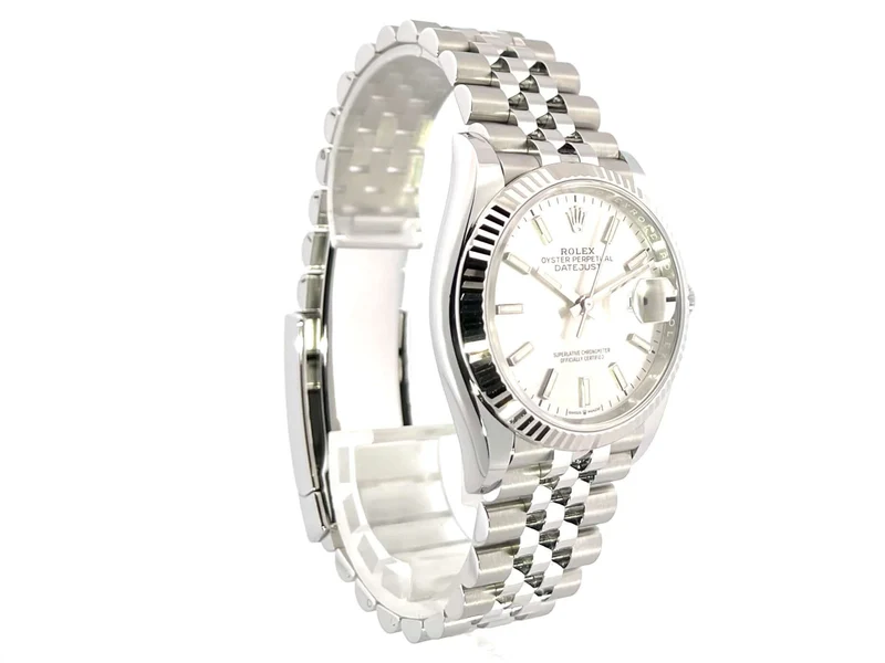 Rolex Datejust 36 Oystersteel Weißgold 126234 Silber Jubile-Band