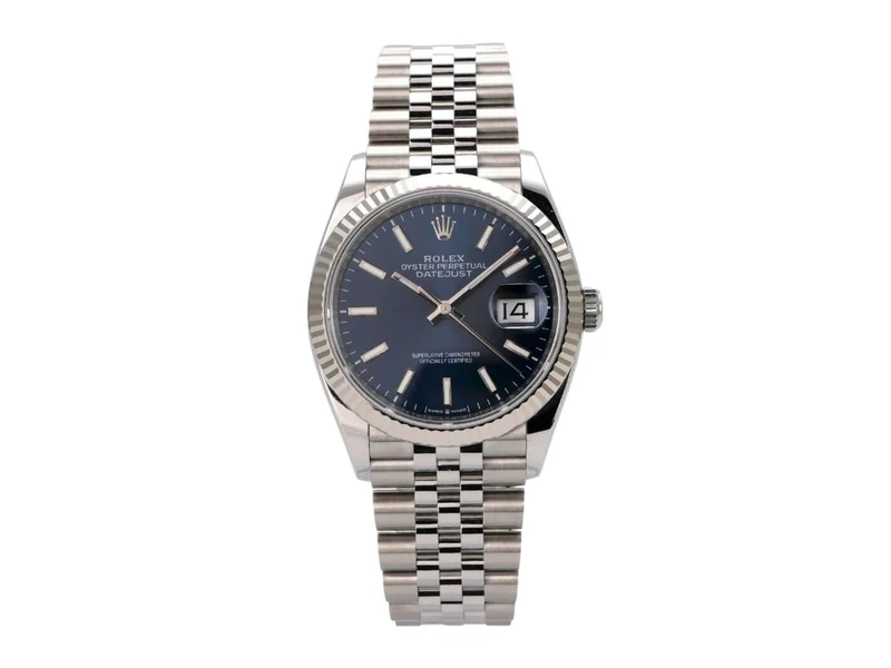 Rolex Datejust 36 Oystersteel Weißgold 126234 Blau Jubile-Band