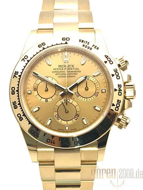 Rolex Cosmograph Daytona 18 kt Gelbgold Champagner 116508