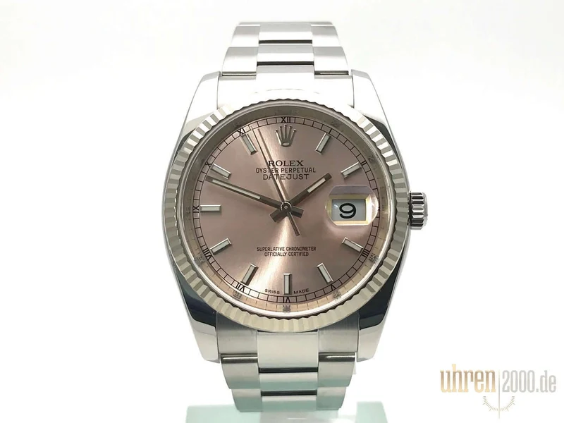 Rolex Datejust 36 Pink Index 116234 LC100 ungetragen