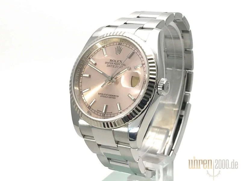 Rolex Datejust 36 Pink Index 116234 LC100 ungetragen