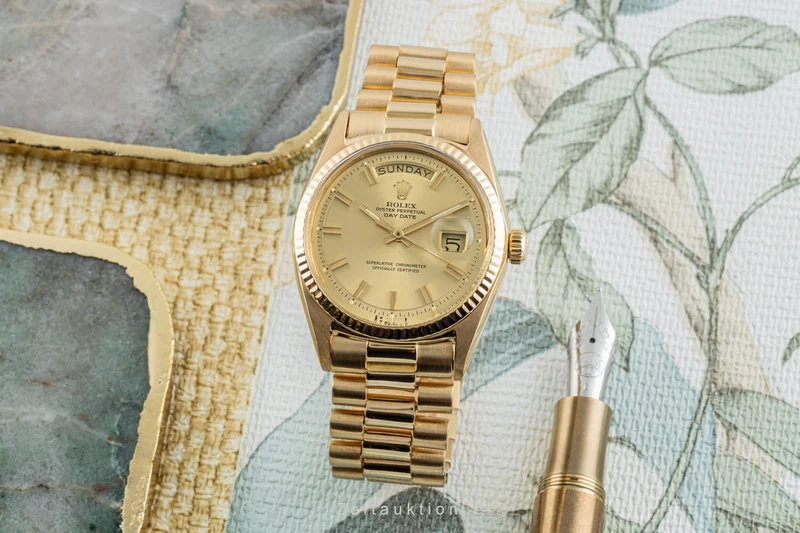 Rolex Day-Date 18 ct gold automatic men's watch 1803 LP: 34400EUR [2304527]