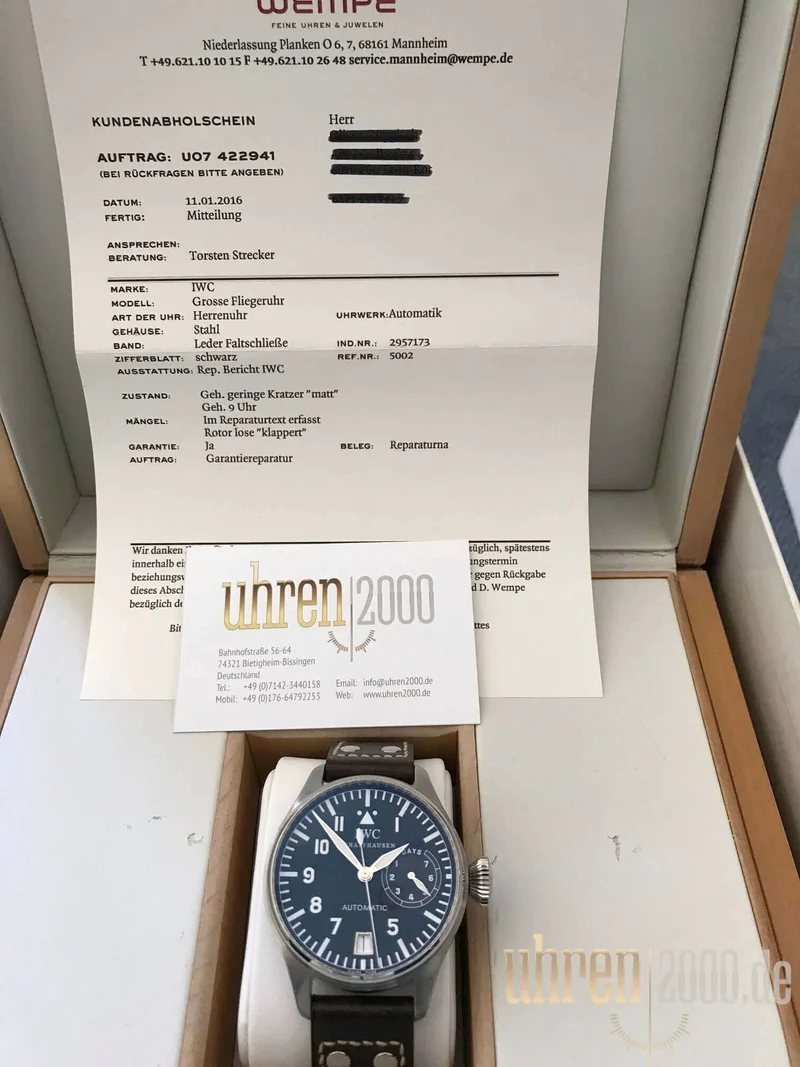 IWC Grosse Fliegeruhr IW500201 aus 2006