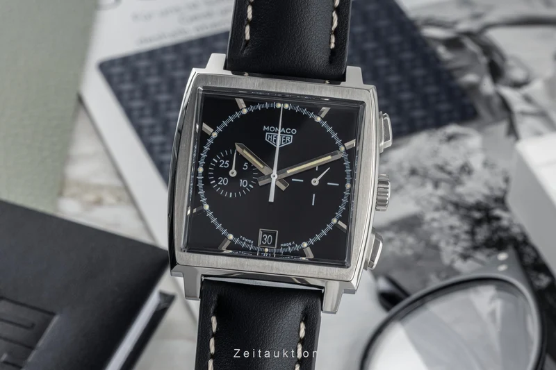 Tag Heuer Monaco chronograph steel automatic men's watch CS2110 LP: 7550EUR [2305170]