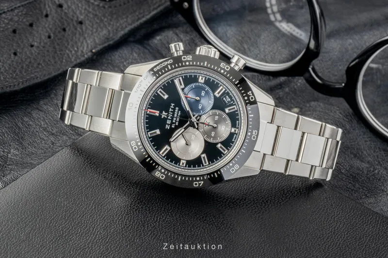 Zenith El Primero chronograph steel automatic men's watch 03.3100.3600/21.M3100 LP: 11800EUR [2303718]