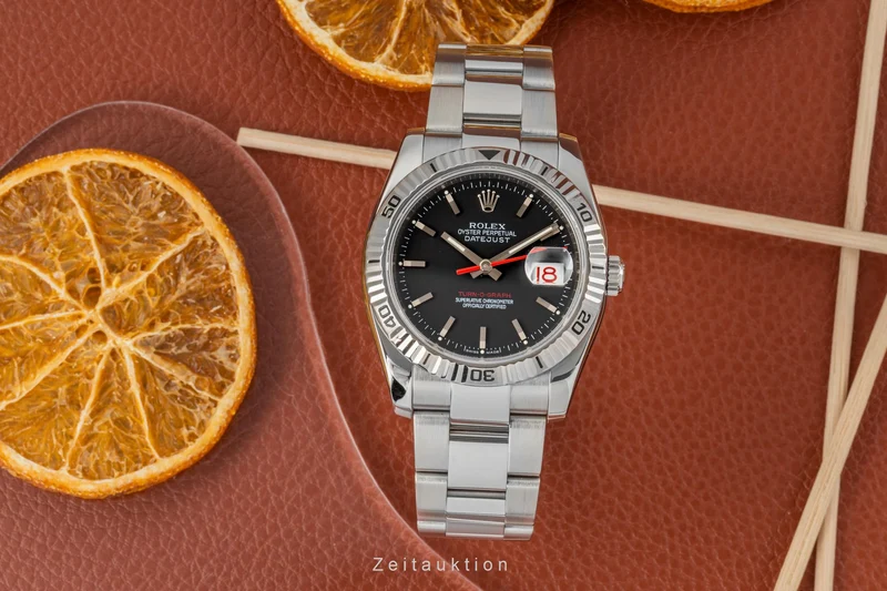 Rolex Datejust Turn-O-Graph steel / white gold automatic men's watch 116264 LP: 8550EUR [2303613]