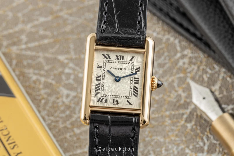 Cartier Tank 18 ct gold manual winding women's watch 1433 LP: 12500EUR [2302494]
