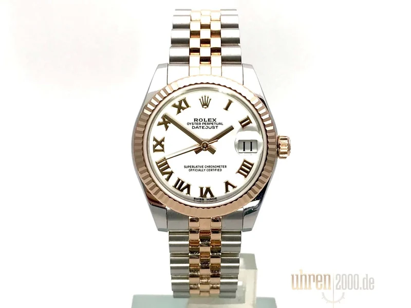 Rolex Datejust 31 Ref. 178271 Weiß Römisch Jubile-Band aus 2017 LC100