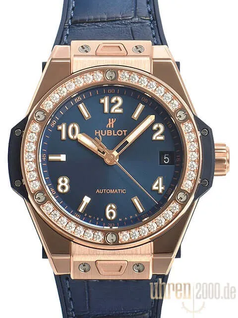 Hublot Big Bang One Click King Gold Blue Diamond 465.OX.7180.LR.1204