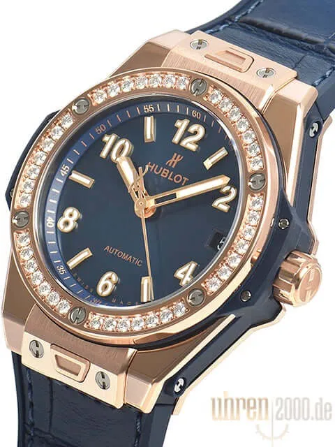 Hublot Big Bang One Click King Gold Blue Diamond 465.OX.7180.LR.1204