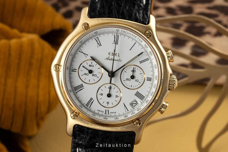Ebel 1911 chronograph 18 ct gold automatic men's watch 8134901 [2304448]