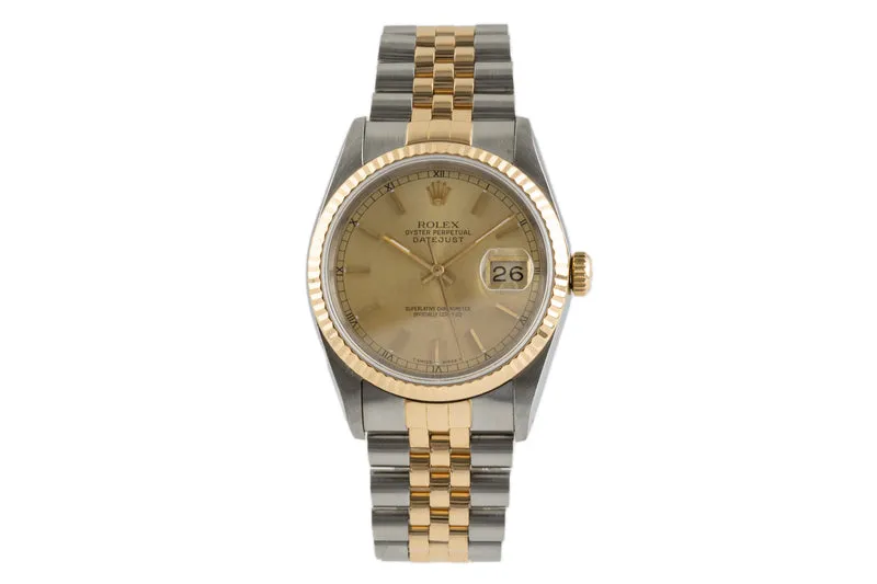 Rolex Datejust steel / gold automatic men's watch 16233 LP: 12450EUR [2304451]