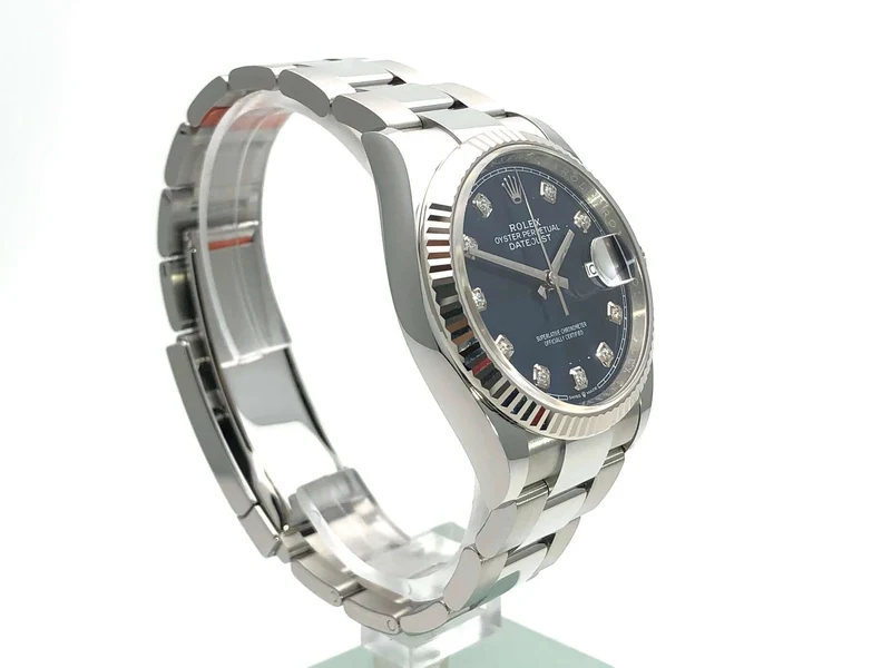 Rolex Datejust 36 Oystersteel Weißgold 126234 Diamant Blau