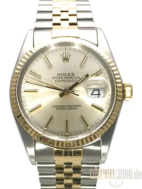 Rolex Datejust 36 Silber Index 16013 aus 1986