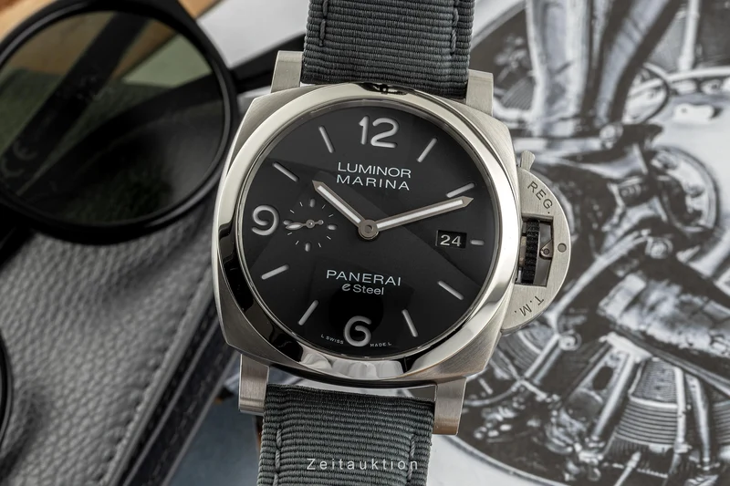 Panerai Luminor Marina steel automatic men's watch PAM01358 LP: 9600EUR [2305148]