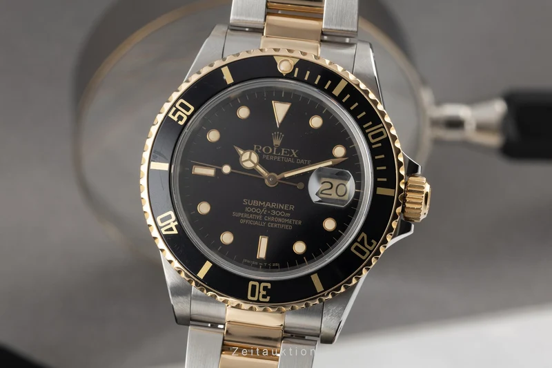 Rolex Submariner steel / gold automatic men's watch 16803 LP: 15350EUR [2305096]