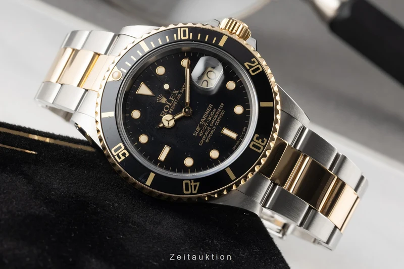 Rolex Submariner steel / gold automatic men's watch 16803 LP: 15350EUR [2305096]