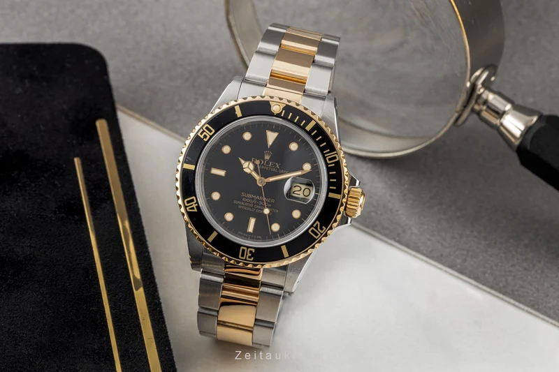 Rolex Submariner steel / gold automatic men's watch 16803 LP: 15350EUR [2305096]