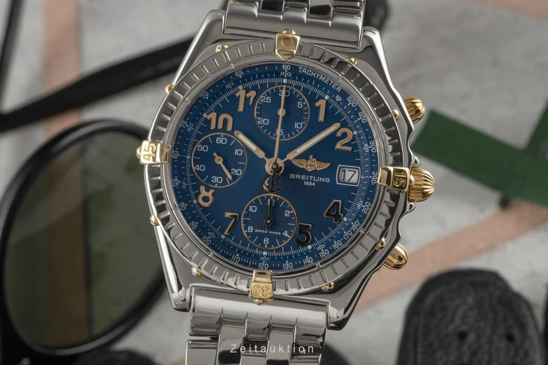 Breitling Chronomat chronograph steel / gold automatic men's watch B13050.1 [2302377]