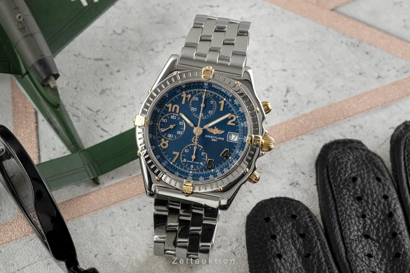 Breitling Chronomat chronograph steel / gold automatic men's watch B13050.1 [2302377]