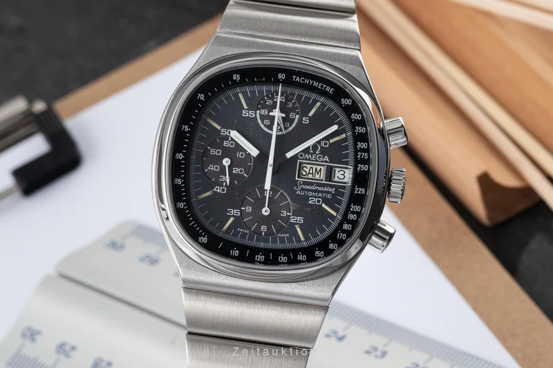 Omega Speedmaster chronograph steel automatic men's watch 176.0014, 376.0805 [2302366]