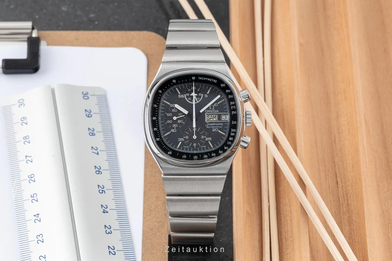 Omega Speedmaster chronograph steel automatic men's watch 176.0014, 376.0805 [2302366]