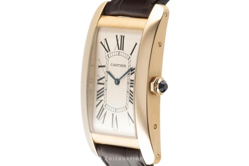 Cartier Tank Américaine 18 ct gold manual winding men's watch 1735 1 [2303533]