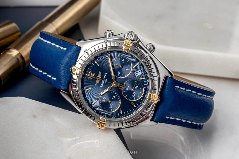 Breitling Sextant chronograph steel / gold quartz men's watch B55047 [2301024]
