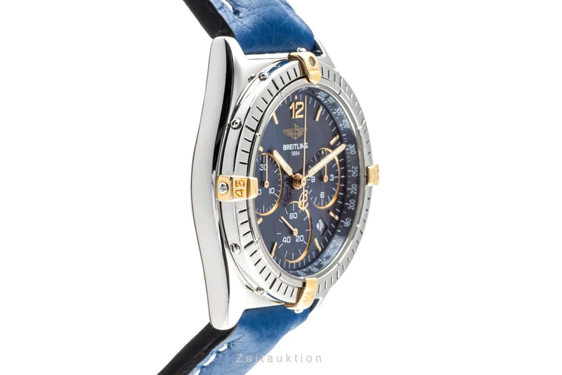 Breitling Sextant chronograph steel / gold quartz men's watch B55047 [2301024]