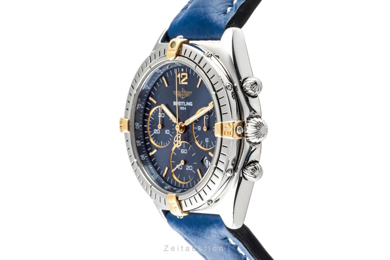 Breitling Sextant chronograph steel / gold quartz men's watch B55047 [2301024]