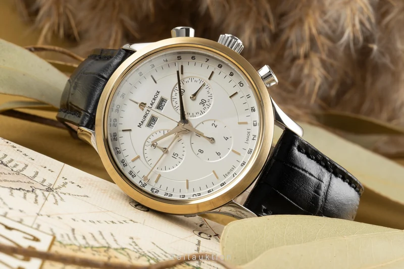 Maurice Lacroix Les Classiques chronograph gilt / steel quartz men's watch LC1008 [2304339]