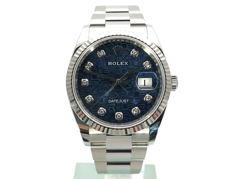Rolex Datejust 36 Oystersteel Weißgold 126234 Blau Jubile Diamant