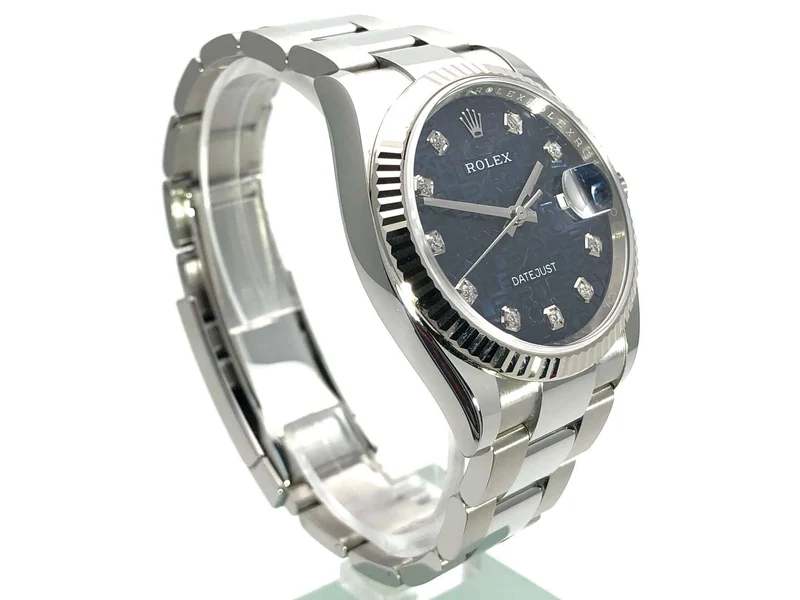 Rolex Datejust 36 Oystersteel Weißgold 126234 Blau Jubile Diamant