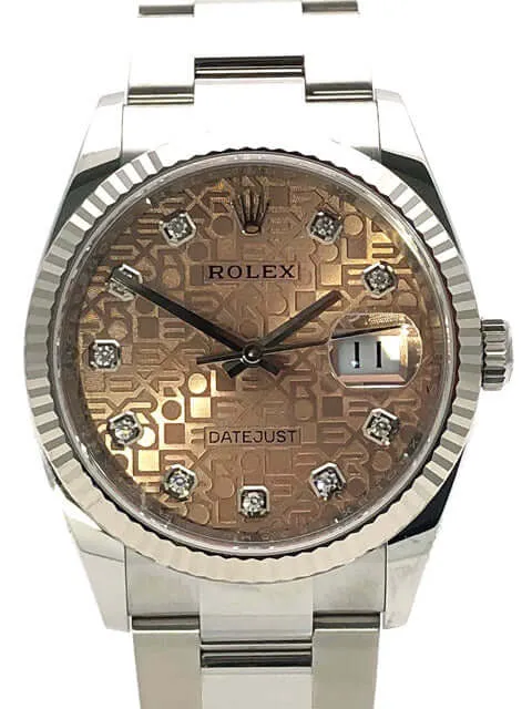 Rolex Datejust 36 Oystersteel Weißgold 126234 Pink Jubile Diamant