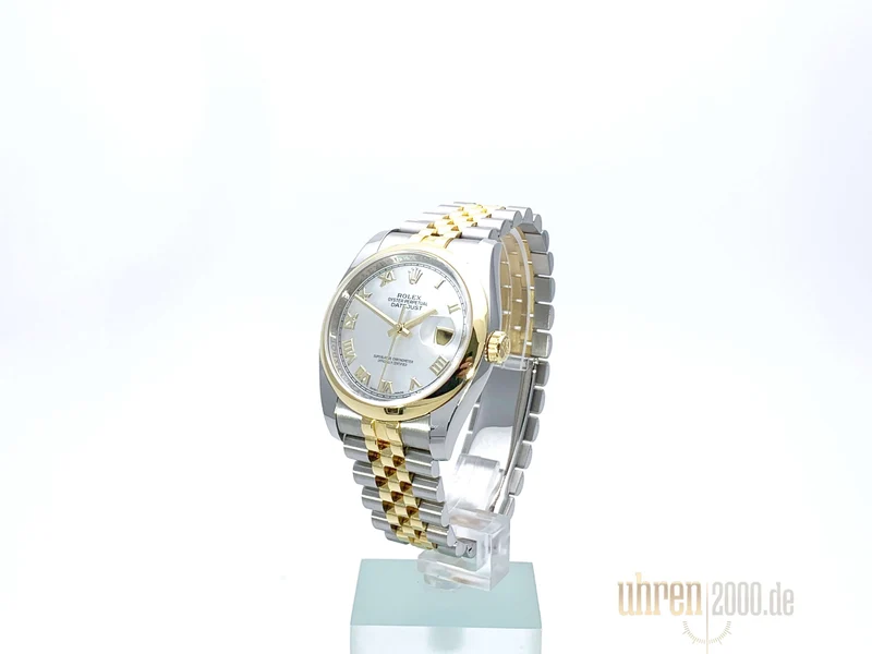 Rolex Datejust 36 Edelstahl Gelbgold 116203 Perlmutt Römisch Jubile-Band