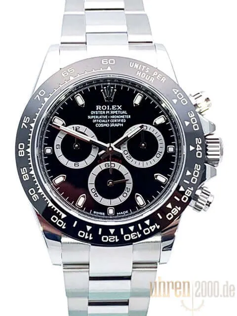 Rolex Daytona Edelstahl 116500LN Zifferblatt Schwarz aus 2018 LC100 ungetragen