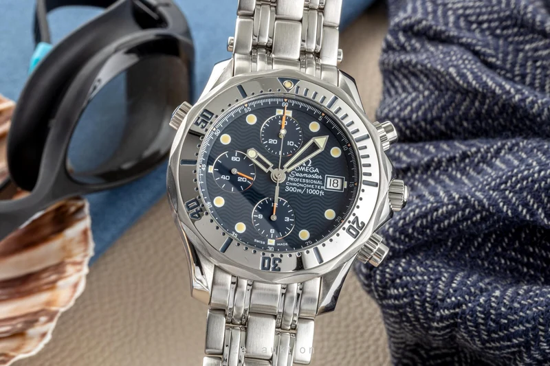 Omega Seamaster chronograph steel automatic men's watch 2598.80.00 LP: 9100EUR [2300375]