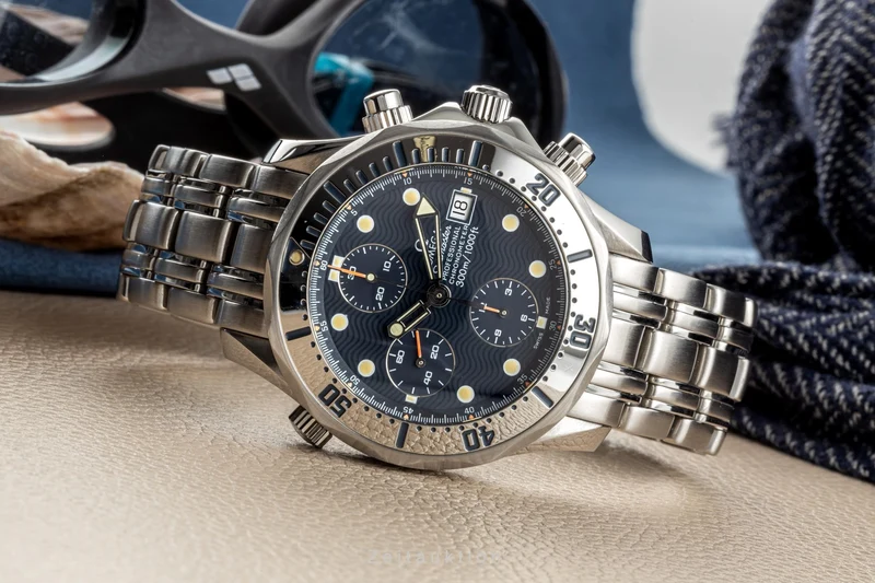 Omega Seamaster chronograph steel automatic men's watch 2598.80.00 LP: 9100EUR [2300375]