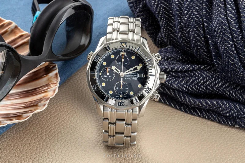 Omega Seamaster chronograph steel automatic men's watch 2598.80.00 LP: 9100EUR [2300375]