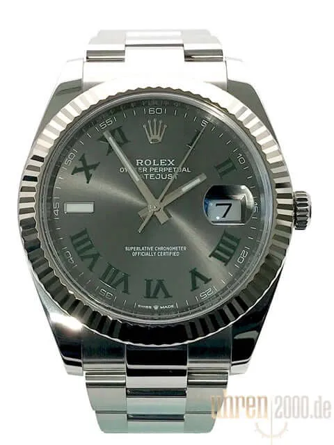 Rolex Datejust 41 Ref. 126334 Rhodium Römisch aus 2018