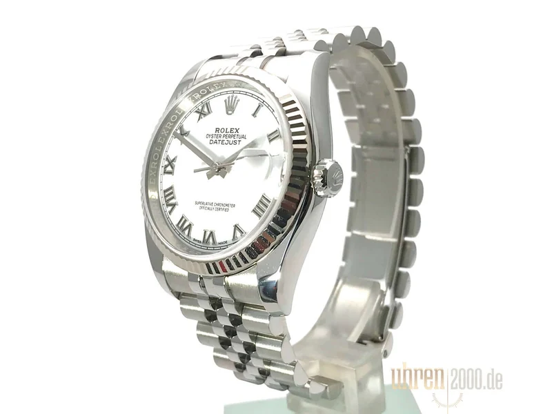 Rolex Datejust 36 116234 Weiß Römisch Jubile-Band aus 2018