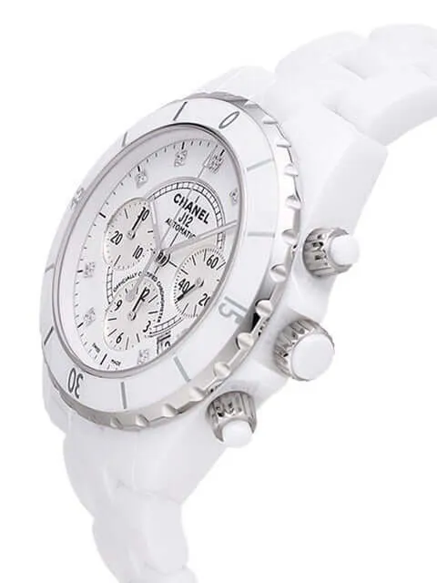Chanel J12 Chronograph Weiss Diamant H2009