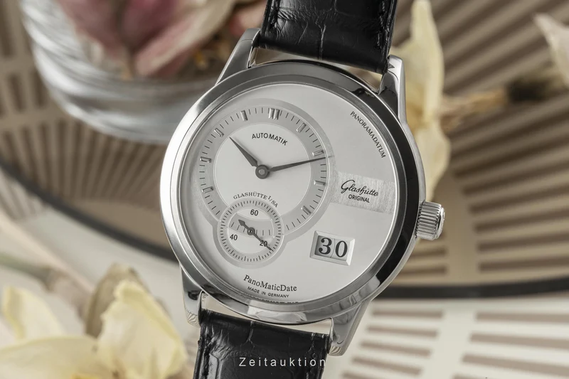 Glashütte PanoMaticDate steel automatic men's watch 190-01-02-02-04 [2302361]