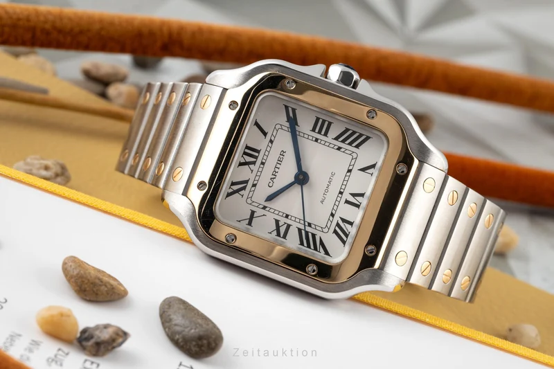 Cartier Santos steel / gold automatic men's watch W2SA0007 LP: 11100EUR [2302320]