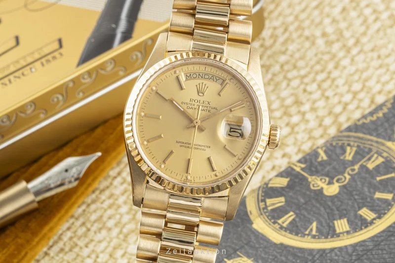 Rolex Day-Date 18 ct gold automatic men's watch 18038 [2302285]